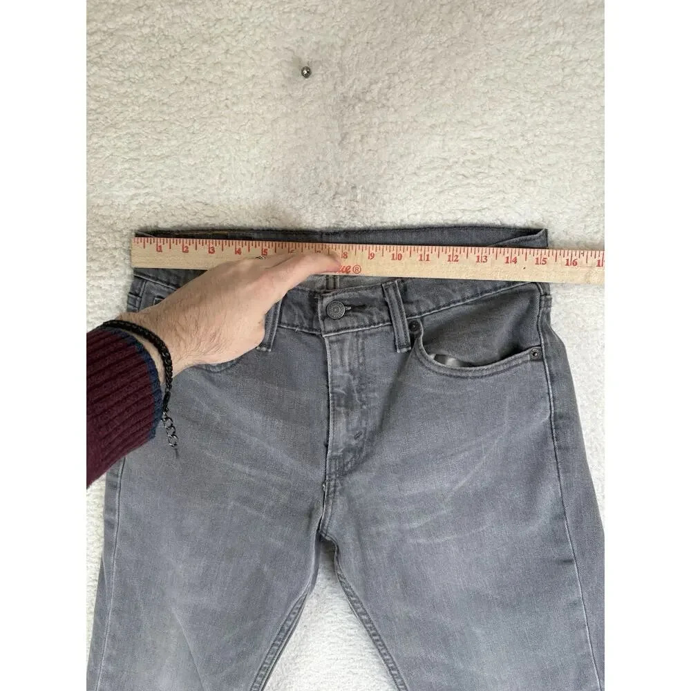 Levis 511 Jeans Mens 30x30 Gray Slim Fit Wash Stretch Denim Emo Grunge Skater